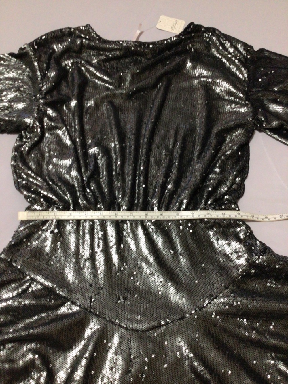 Free People “Manukau” Sequin Flutter-Sleeve Mini Dress-New with Tags-Size Large - Picture 10 of 11